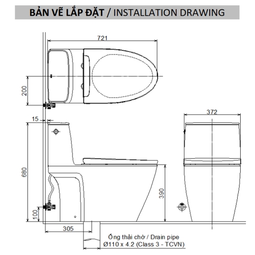 Bàn cầu xả cảm ứng ACT-902VN