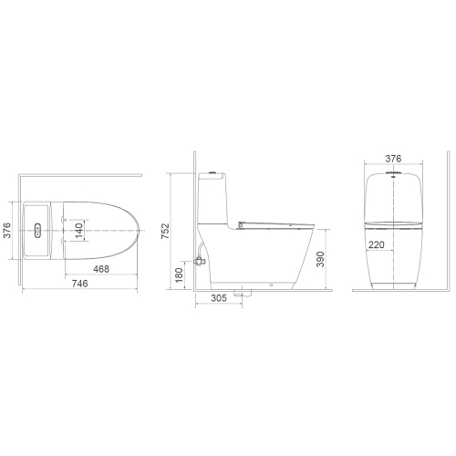 Bàn cầu 2 khối AC-832VN