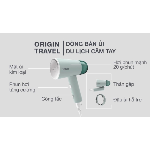 Bàn Ủi Hơi Nước Cầm Tay Tefal DT1034E1