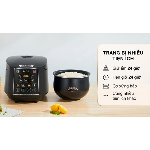 Nồi Cơm Điện Tử Tefal Easyrice Max RK737868 1.8L