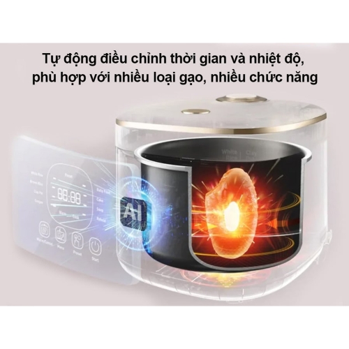 Nồi Cơm Điện Tử Tefal RK515168  0.7L BEGIE