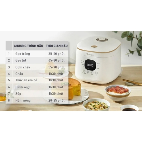 Nồi Cơm Điện Tử Tefal RK515168  0.7L BEGIE