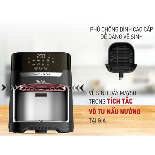 Nồi Chiên Không Dầu Tefal 2In1 Easy Fry & Grill Precision EY505815 4.2L