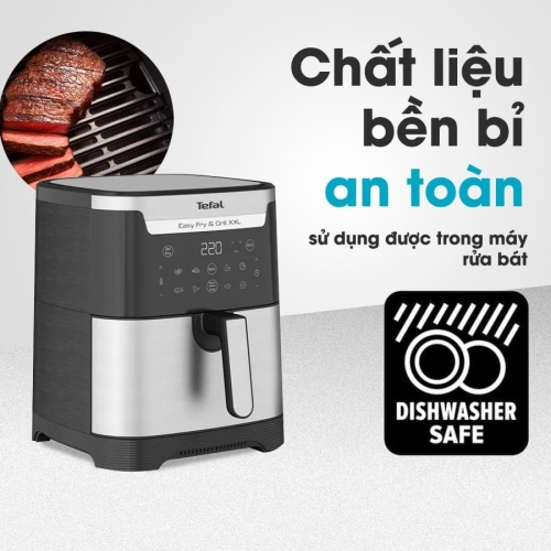 Nồi Chiên Không Dầu Tefal EY801D15 6.5L Bạc
