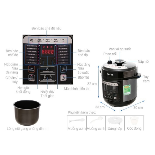 Nồi Áp Suất Điện Đa Năng Tefal Home Chef CY601868