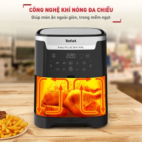 Nồi Chiên Không Dầu Tefal EY801D15 6.5L Bạc