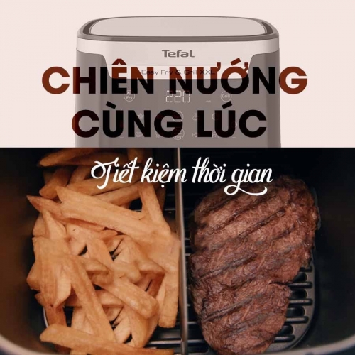Nồi Chiên Không Dầu Tefal EY801D15 6.5L Bạc