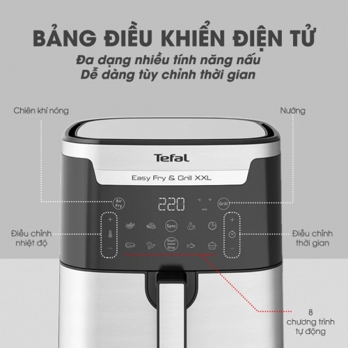 Nồi Chiên Không Dầu Tefal EY801D15 6.5L Bạc