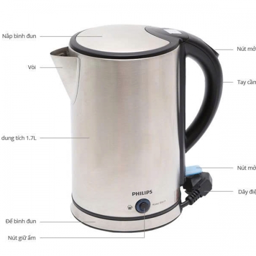 Bình siêu tốc Philips HD9316/03 (1,7 lít)