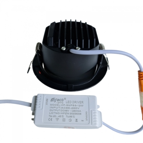 Đèn LED âm trần Anfaco màu đen AFC 618D 5W