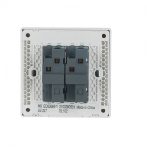 Bộ công tắc đôi, 1 chiều 10AX BL102 dòng Inora