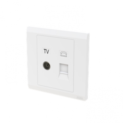 Bộ ổ cắm TV và điện thoại RJ11 BL324 dòng Inora