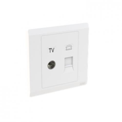 Bộ ổ cắm TV và điện thoại RJ11 BL324 dòng Inora