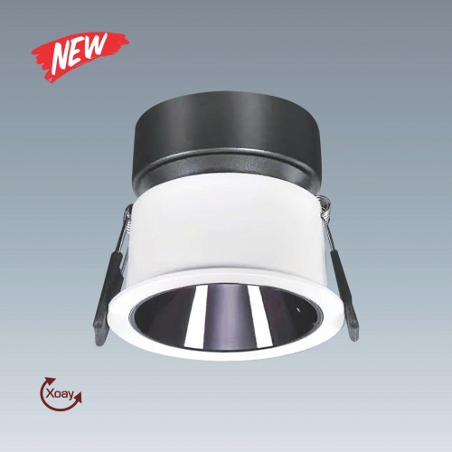 Đèn LED âm trần Anfaco chóa đen AFC 782D 7W