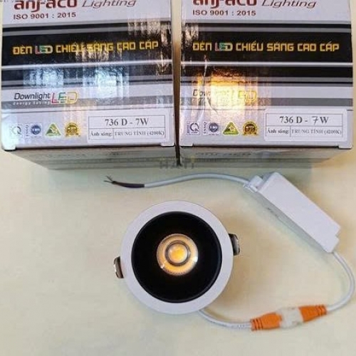 Đèn LED âm trần Anfaco AFC 736T 9W - chóa trắng