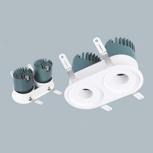 Đèn LED âm trần Anfaco AFC 781T/2-12Wx2 viền trắng