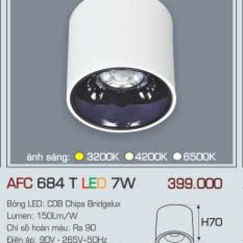 Đèn LED ốp nổi Anfaco AFC 684T 7W thân trắng