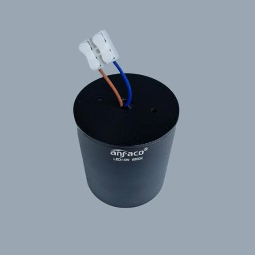 Đèn LED lon nổi Anfaco AFC 655D 10W thân đen