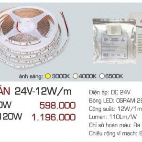 Dây LED dán Anfaco 5 mét 60W DC-24V