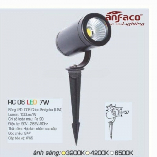 Đèn LED Anfaco Pha rọi ghim cỏ RC 06-7W