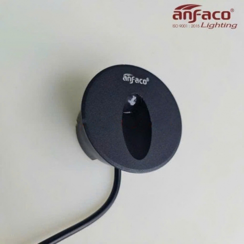 Đèn LED Anfaco âm tường 020D 2W vỏ đen