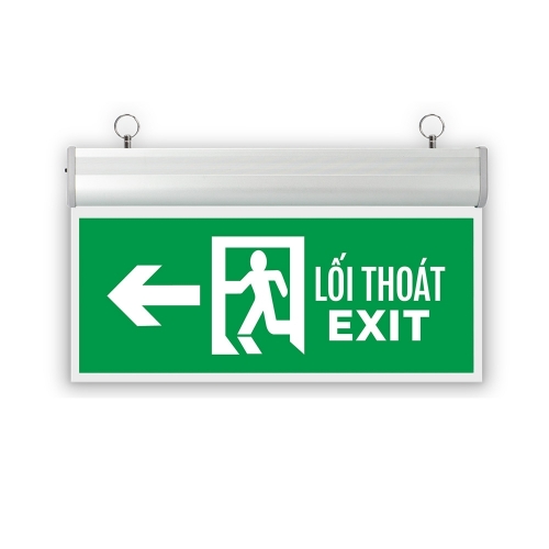 Đèn Exit Mika, công suất 3W, chỉ hướng trái, 02 mặt EXM-3-2M-T