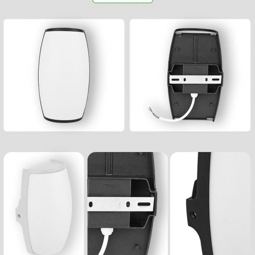 Đèn tường tràn viền Kingeco 18W vỏ đen DTTV-18-T/V-D