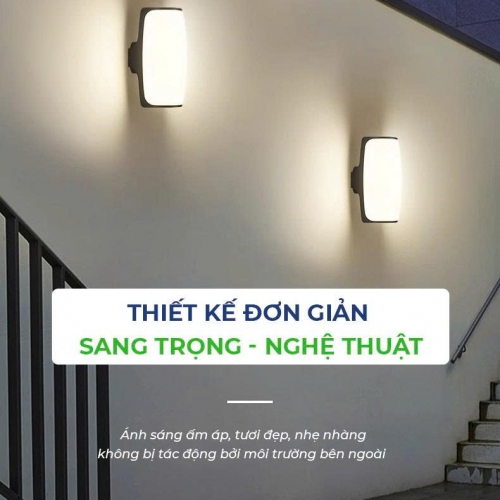 Đèn tường tràn viền Kingeco 18W vỏ trắng DTTV-18-T/V-T