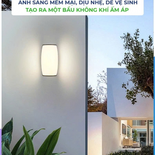 Đèn tường tràn viền Kingeco 18W vỏ đen DTTV-18-T/V-D