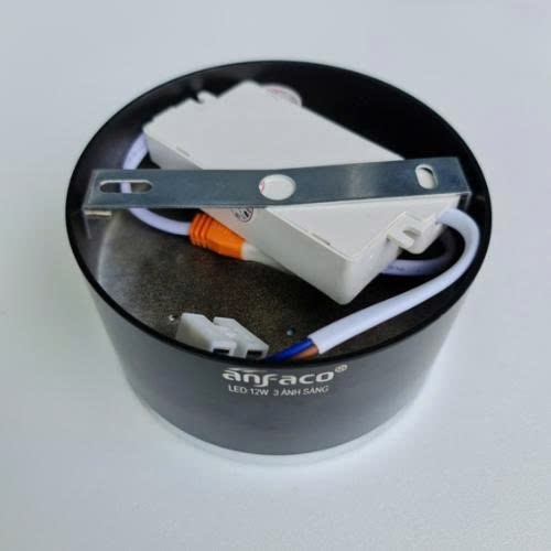 Đèn ốp nổi Anfaco AFC 649D vỏ đen 12W
