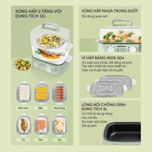 Nồi lẩu hấp điện đa năng BlueStone MPB-7235