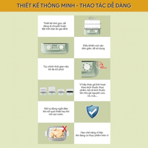 Nồi lẩu hấp điện đa năng BlueStone MPB-7235