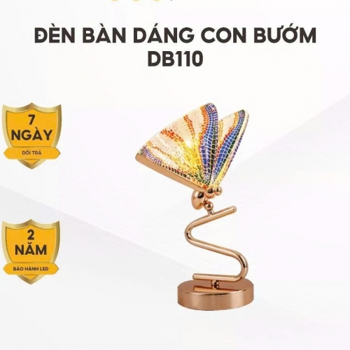 Đèn Bàn DB110 355 Decor Lighting Bóng LED 3 Chế Độ Kiểu Con Bướm