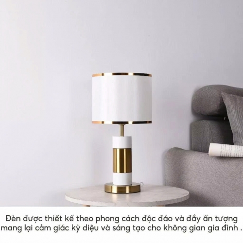 Đèn Bàn DB3068 355 Decor Lighting Bóng E27 Thân Hợp Kim Thân Trắng (chưa gồm bóng)