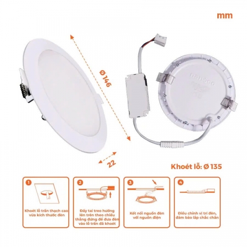 Đèn LED downlight siêu mỏng - Hera Series NSD126W135