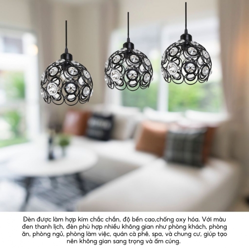 Đèn Thả TCF33 ĐEN 355 Decor Lighting E27 Đèn Trang Trí Bàn Ăn Quán Ăn Shop Tiệm Cà Phê Trà Sữa