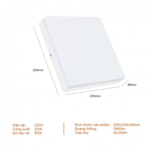 Đèn LED Panel ốp trần nổi vuông Nanoco - Nancy series NRP2241S