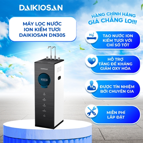 Máy lọc nước ion kiềm tươi nóng nguội lạnh Daikiosan DN305 (cho vùng pH thấp)