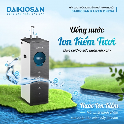 Máy lọc nước ion kiềm tươi nóng nguội Daikiosan DN204